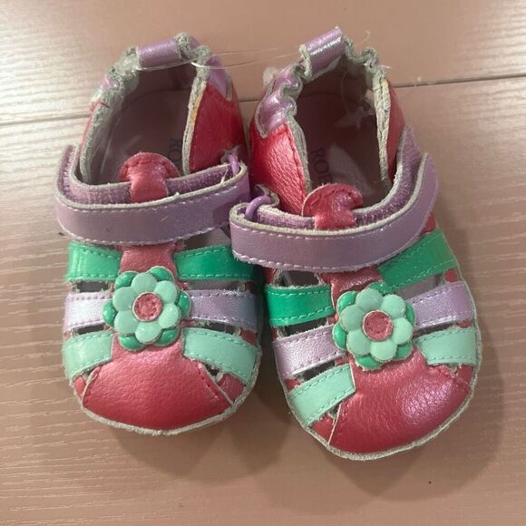 Robeez Mini Shoez I'm So Cute Fish Bright Sandals Size 2 - Picture 1 of 6